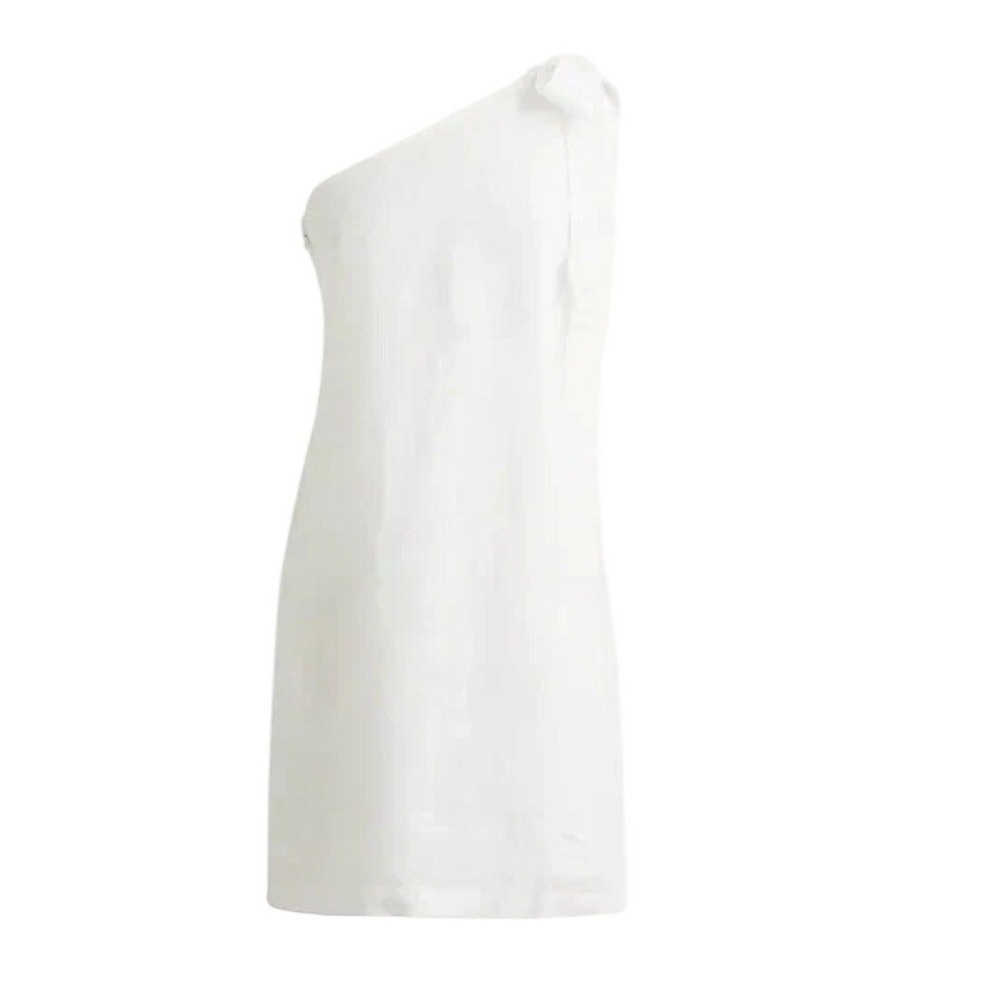 J. Crew One-Shoulder White Mini Dress